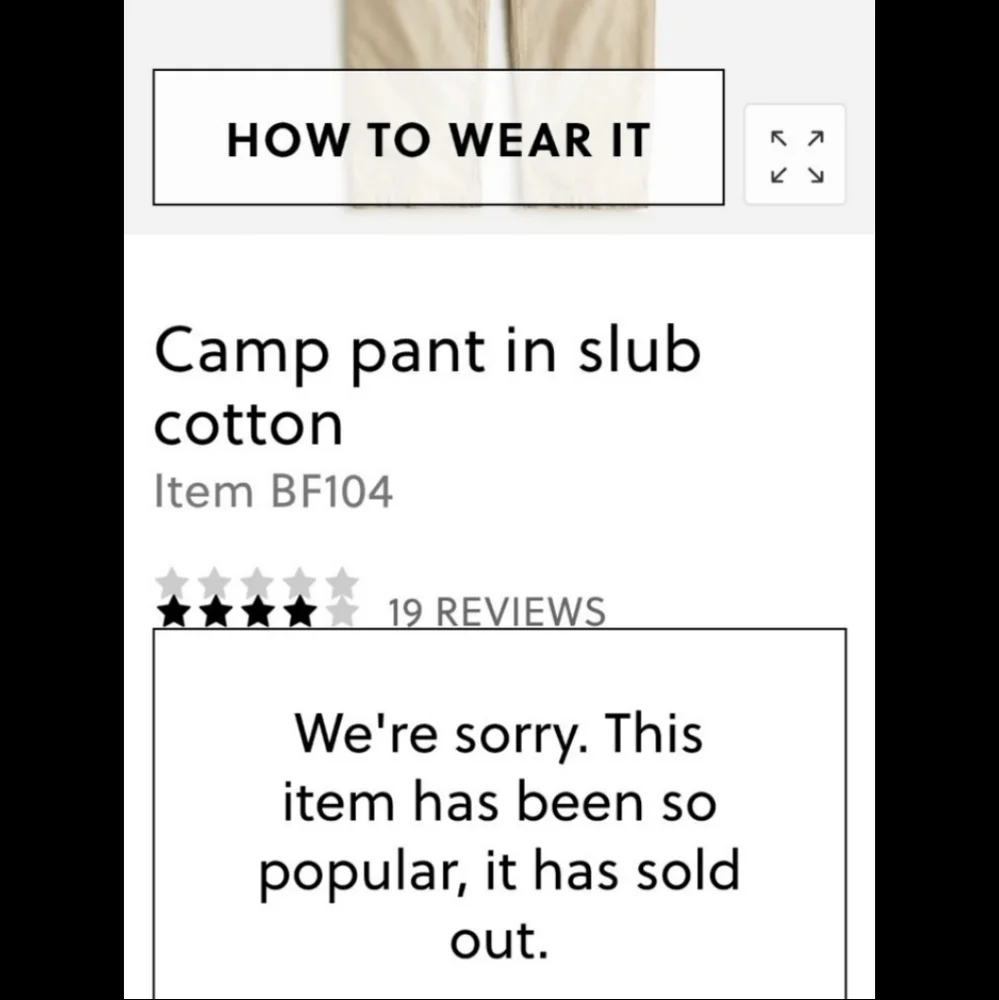 Wallace & Barnes X J. Crew Mens Military Camp Slub Pants 36/32 Blue NWT $98